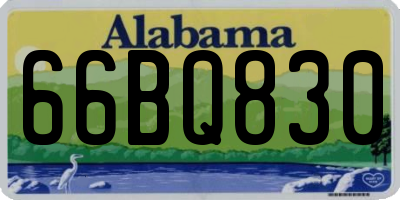 AL license plate 66BQ830