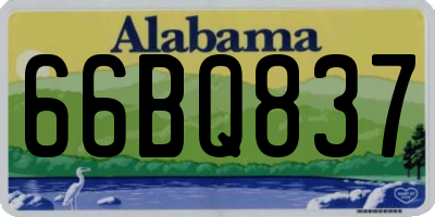 AL license plate 66BQ837
