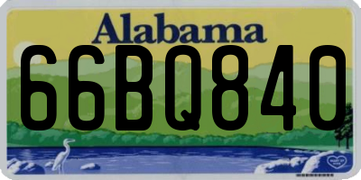 AL license plate 66BQ840
