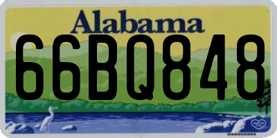 AL license plate 66BQ848