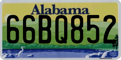 AL license plate 66BQ852