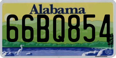 AL license plate 66BQ854