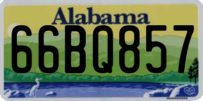 AL license plate 66BQ857