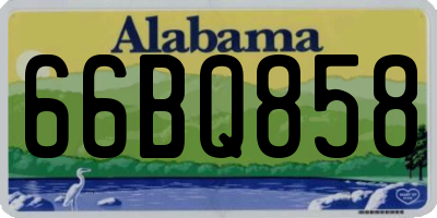 AL license plate 66BQ858