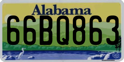 AL license plate 66BQ863