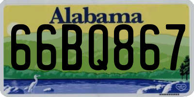 AL license plate 66BQ867