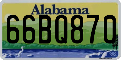AL license plate 66BQ870
