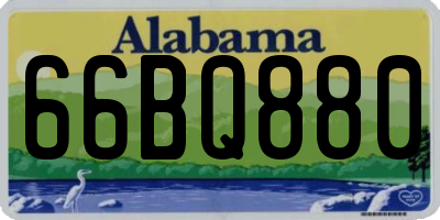 AL license plate 66BQ880