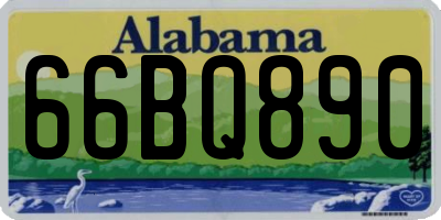 AL license plate 66BQ890