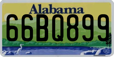 AL license plate 66BQ899