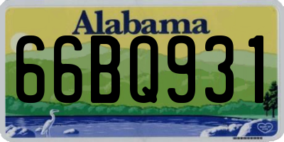 AL license plate 66BQ931