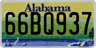 AL license plate 66BQ937