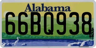 AL license plate 66BQ938