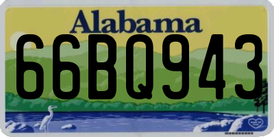 AL license plate 66BQ943