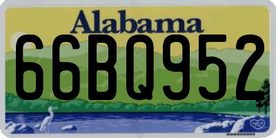 AL license plate 66BQ952