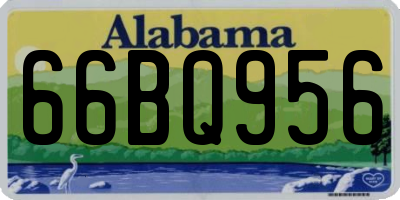 AL license plate 66BQ956