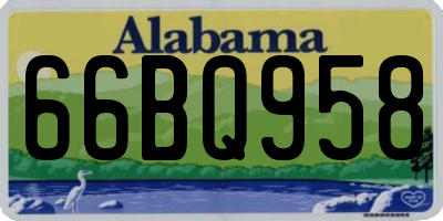 AL license plate 66BQ958