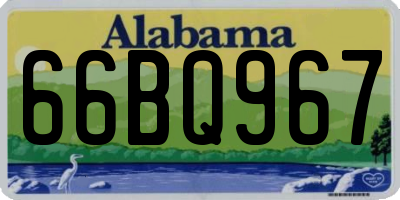 AL license plate 66BQ967