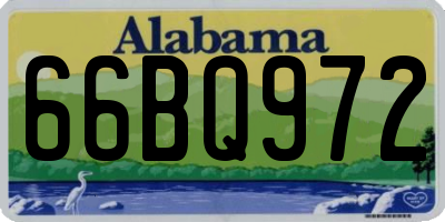 AL license plate 66BQ972