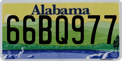 AL license plate 66BQ977