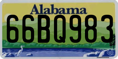 AL license plate 66BQ983