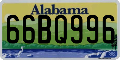 AL license plate 66BQ996