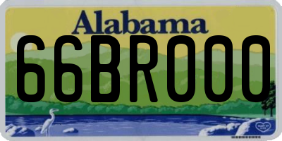 AL license plate 66BR000