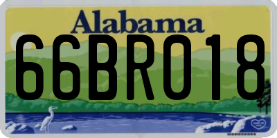 AL license plate 66BR018