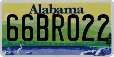 AL license plate 66BR022