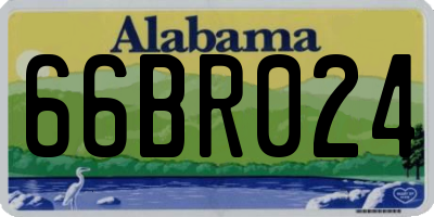 AL license plate 66BR024