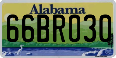AL license plate 66BR030