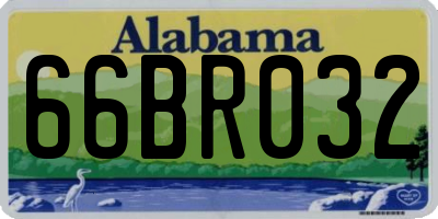 AL license plate 66BR032