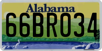 AL license plate 66BR034