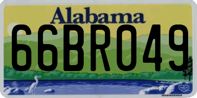 AL license plate 66BR049