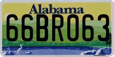 AL license plate 66BR063