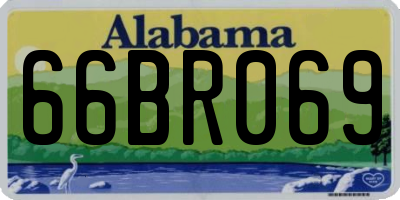 AL license plate 66BR069