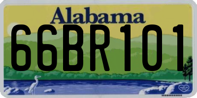 AL license plate 66BR101