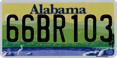 AL license plate 66BR103