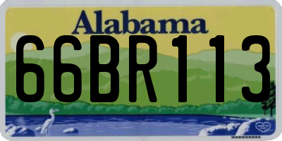 AL license plate 66BR113