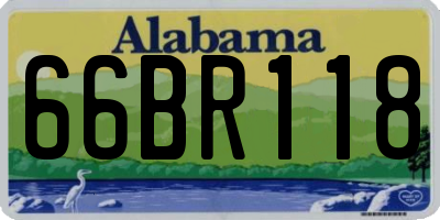 AL license plate 66BR118