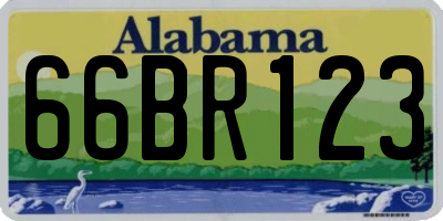 AL license plate 66BR123