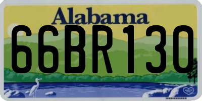 AL license plate 66BR130