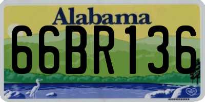 AL license plate 66BR136