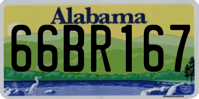 AL license plate 66BR167