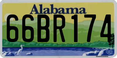 AL license plate 66BR174