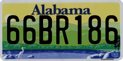 AL license plate 66BR186