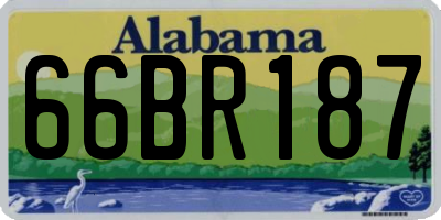 AL license plate 66BR187