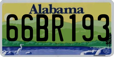 AL license plate 66BR193