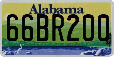 AL license plate 66BR200