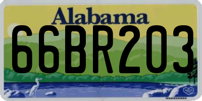 AL license plate 66BR203